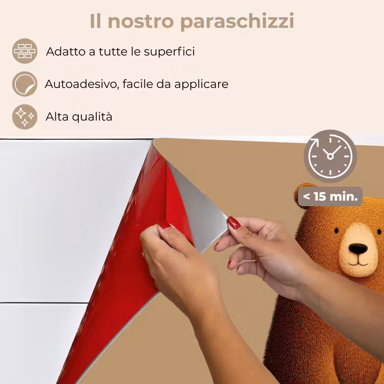 Paraschizzi cucina - Orso - Minimalista - Marrone — 4