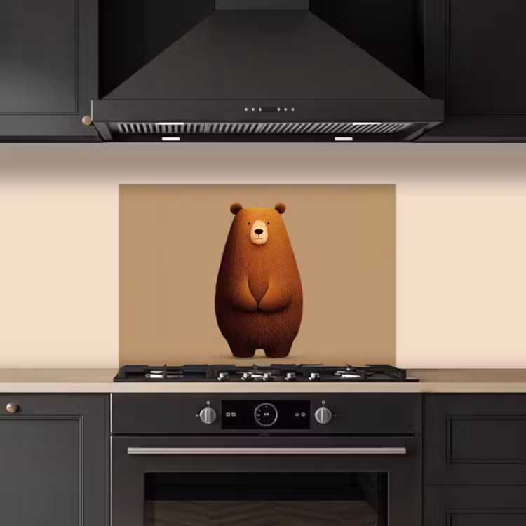 Paraschizzi cucina - Orso - Minimalista - Marrone — 5