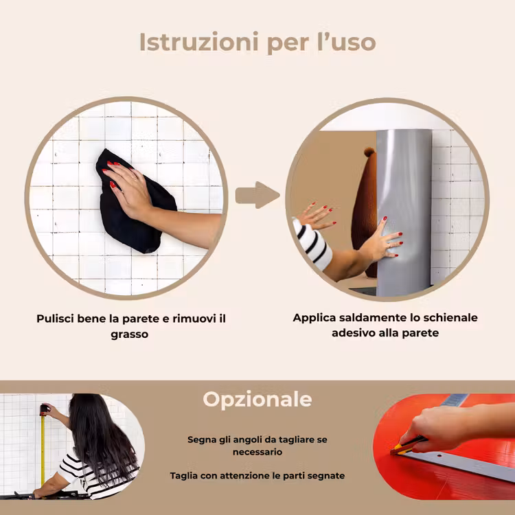 Paraschizzi cucina - Orso - Minimalista - Marrone — 6