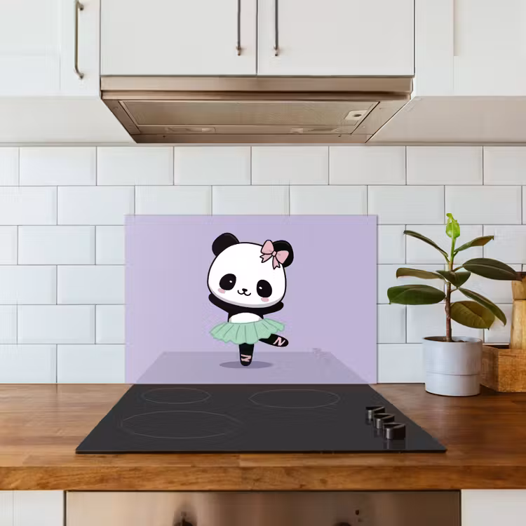Paraschizzi cucina - Panda - Viola - Ornato - Kawaii — 3