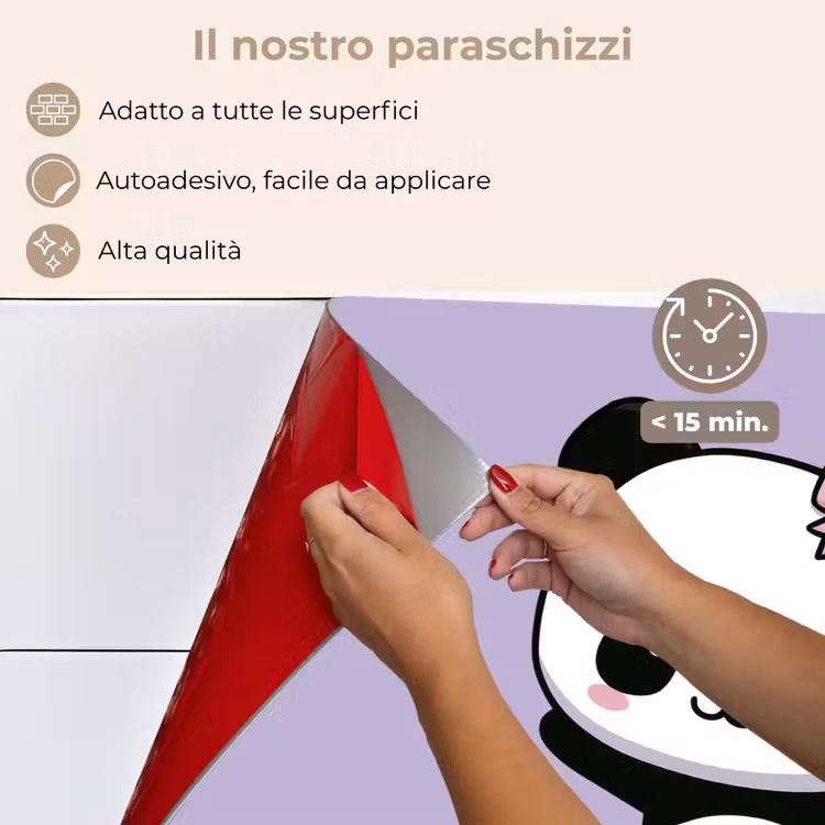 Paraschizzi cucina - Panda - Viola - Ornato - Kawaii — 4