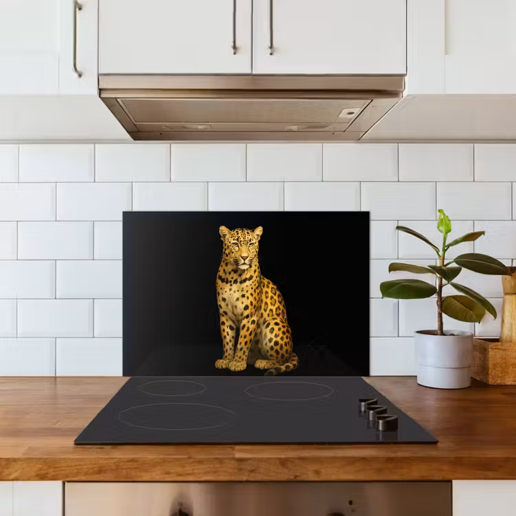 Paraschizzi cucina - Pantera - Realistica - Marrone — 3