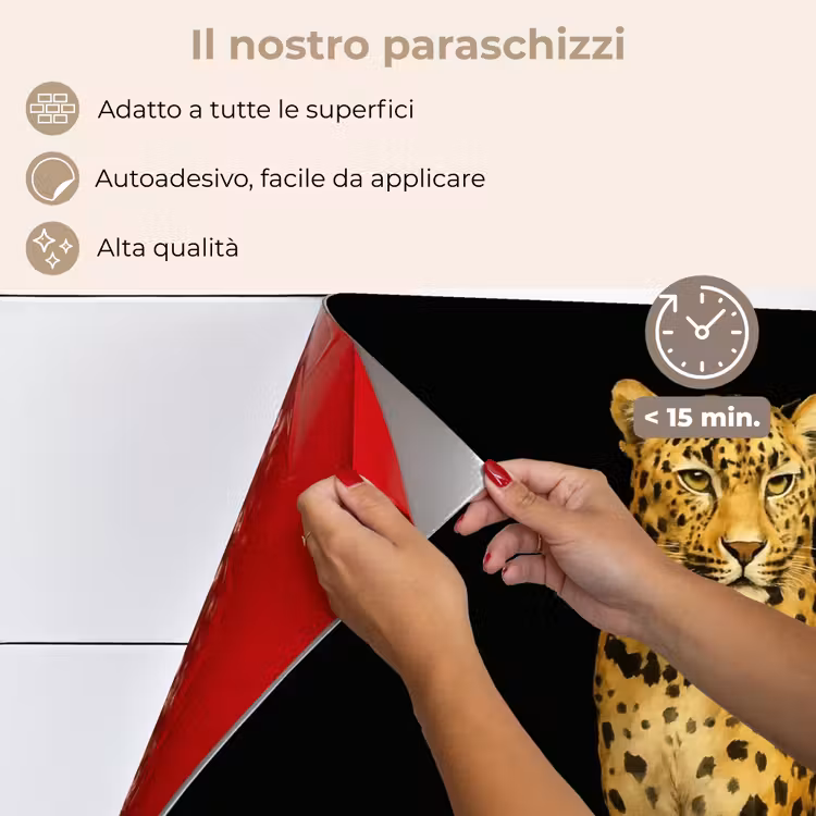Paraschizzi cucina - Pantera - Realistica - Marrone — 4