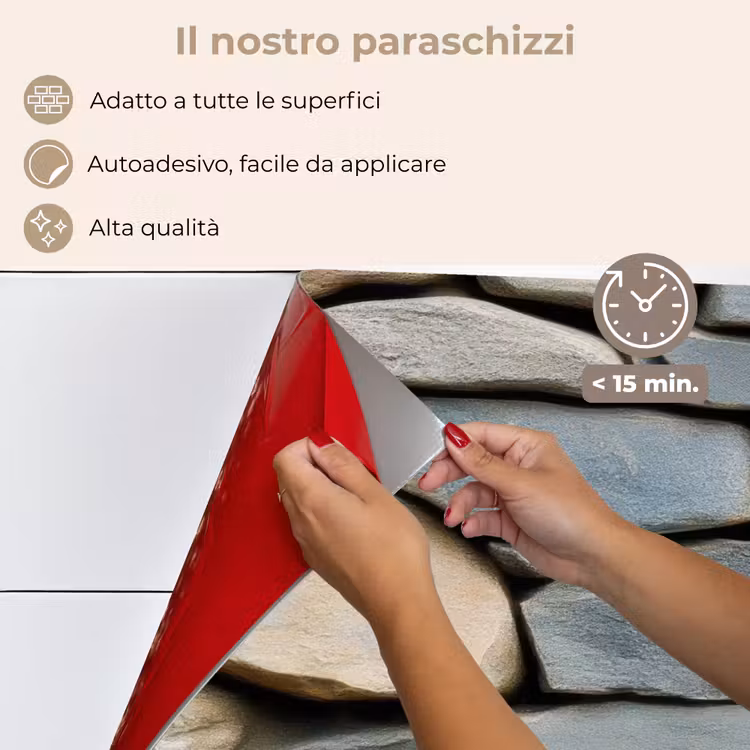 Paraschizzi cucina - Pietre - Rustico - Grigio — 4