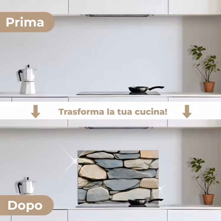 Paraschizzi cucina - Pietre - Rustico - Grigio — 7