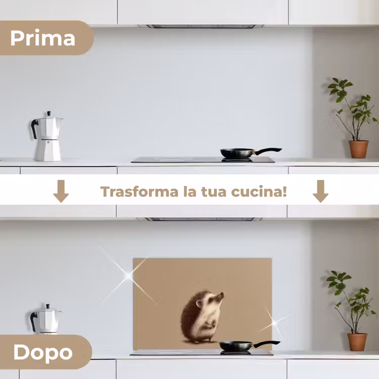 Paraschizzi cucina - Riccio - Muso - Marrone - Spine — 7