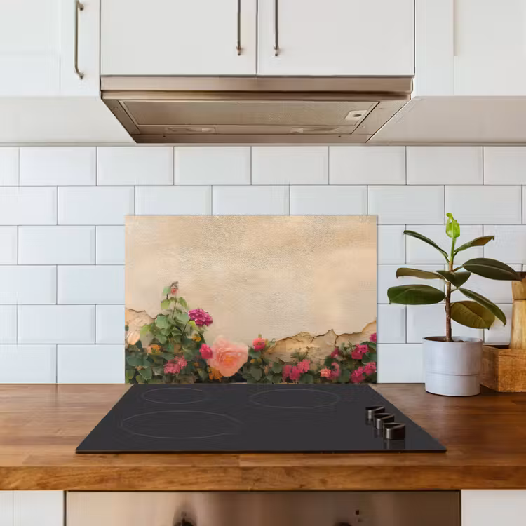 Paraschizzi cucina - Rose - Parete - Vintage — 3