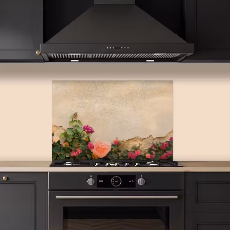 Paraschizzi cucina - Rose - Parete - Vintage — 5