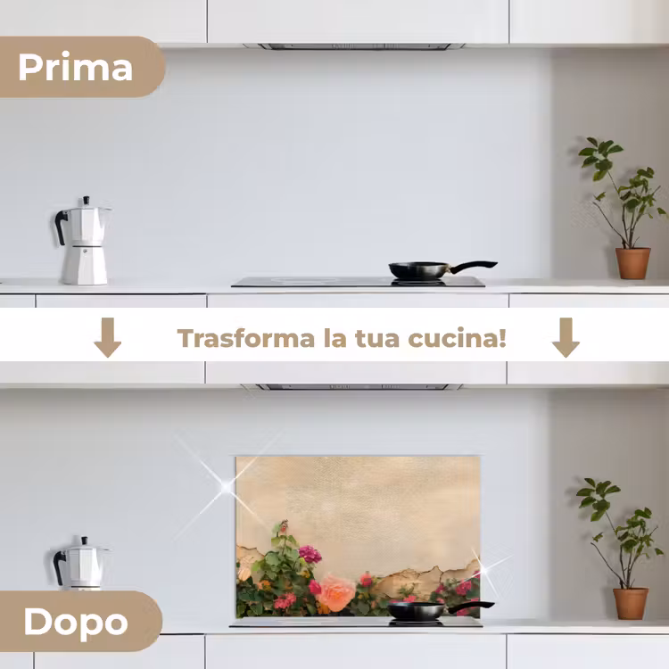 Paraschizzi cucina - Rose - Parete - Vintage — 7
