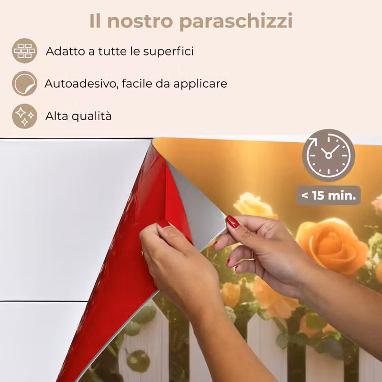 Paraschizzi cucina - Rose - Recinzione - Luce solare — 4