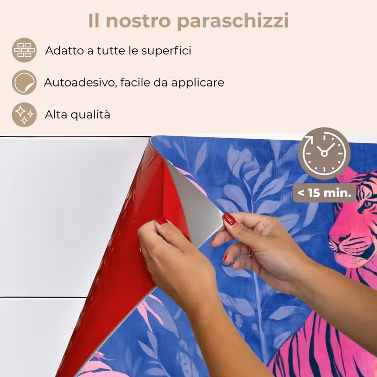 Paraschizzi cucina - Tigre - Rosa - Foglia - Giungla — 4