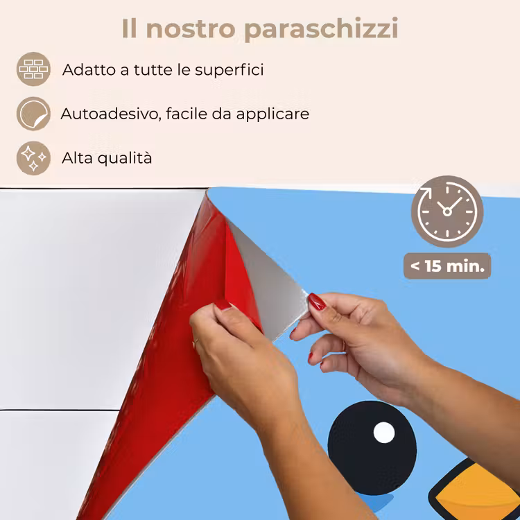 Paraschizzi cucina - Uccello - Blu - Semplice — 4