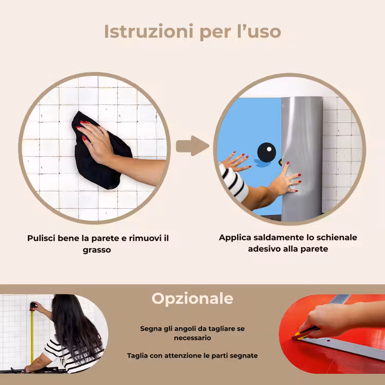 Paraschizzi cucina - Uccello - Blu - Semplice — 6