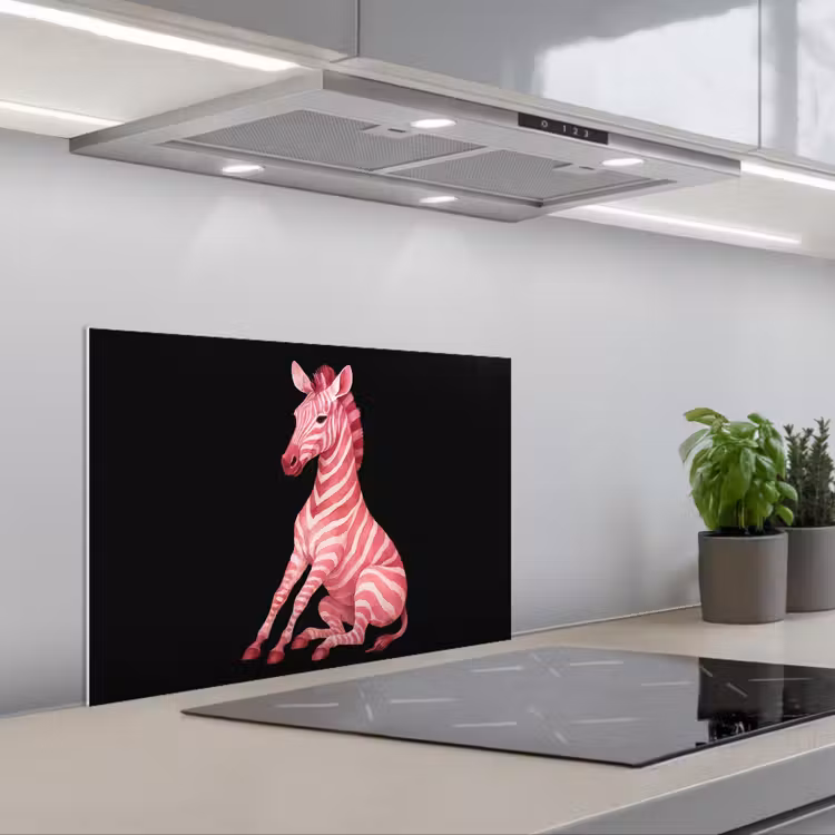 Paraschizzi cucina - Zebra - Rosa - A righe — 1