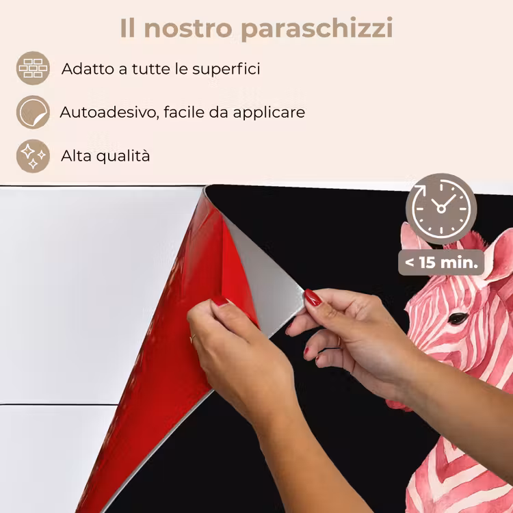 Paraschizzi cucina - Zebra - Rosa - A righe — 4