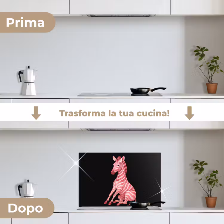 Paraschizzi cucina - Zebra - Rosa - A righe — 7