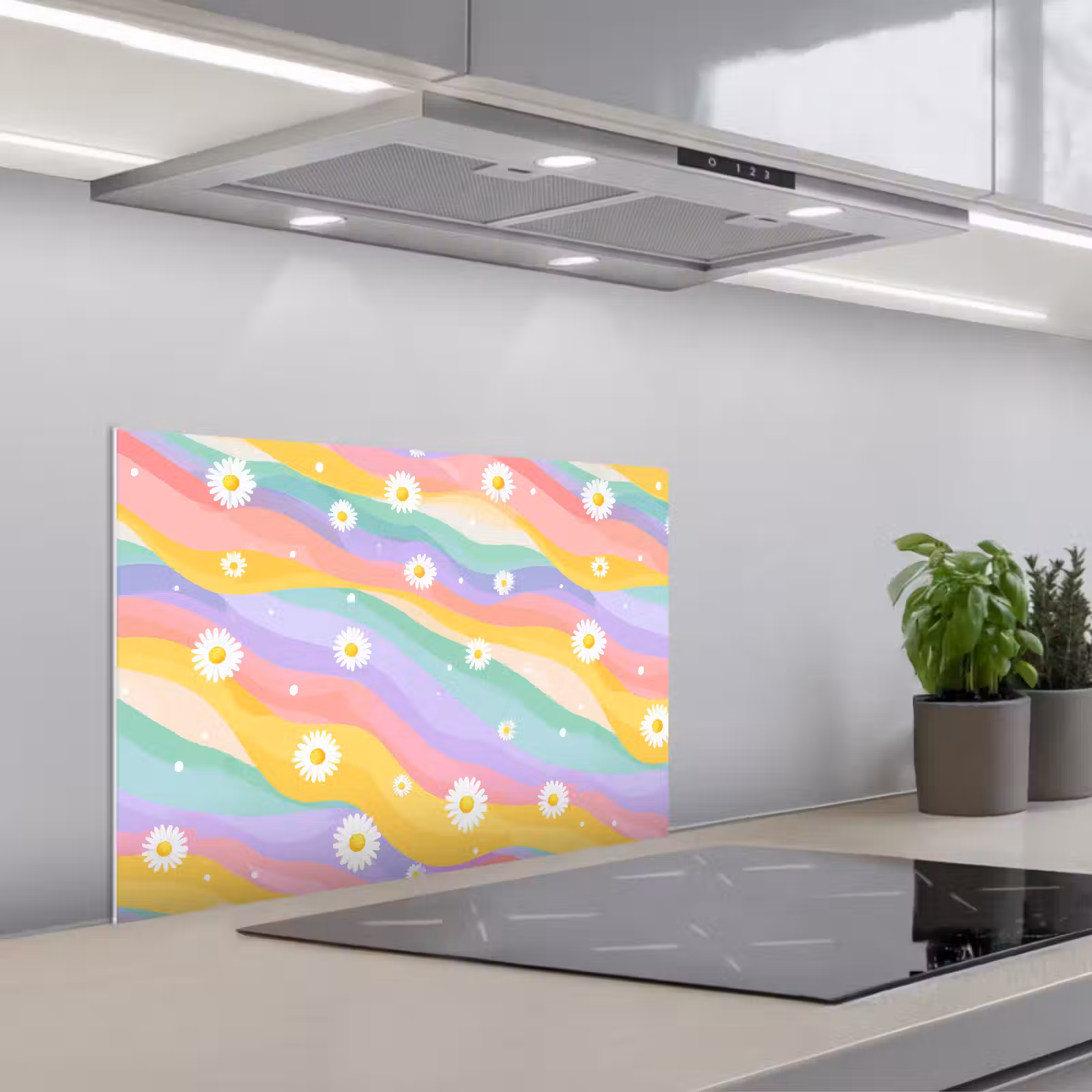 Paraschizzi cucina - Margherite - Colorate - Pastello — 1