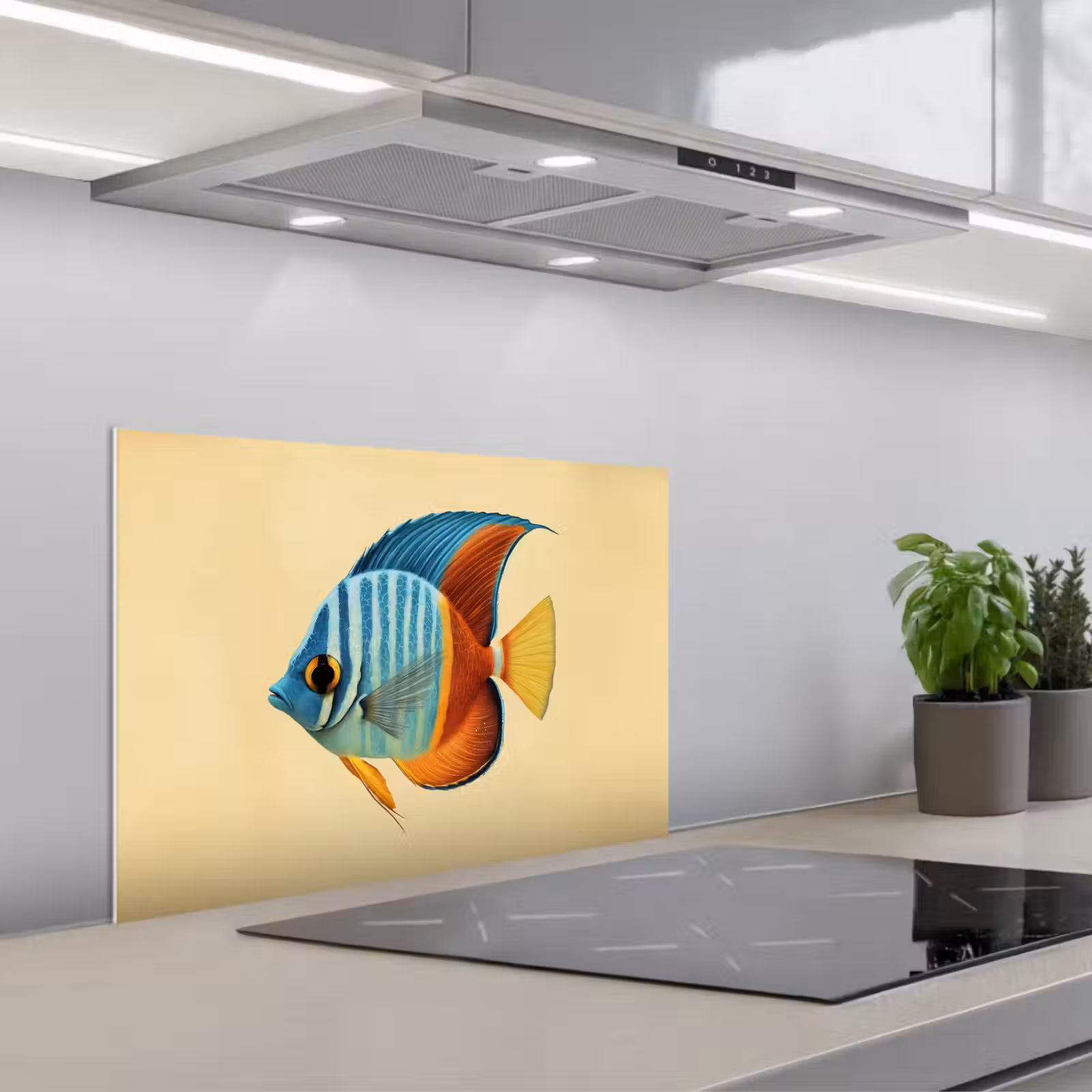 Paraschizzi cucina - Pesce - Pinne - Occhi blu — 1