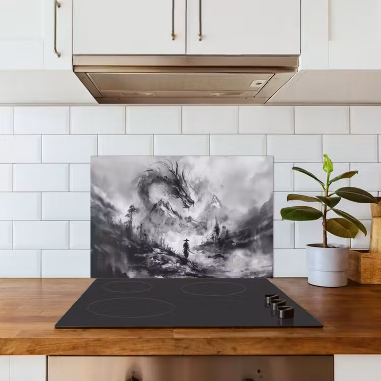 Paraschizzi cucina - Guerriero - Drago - Grigio — 3