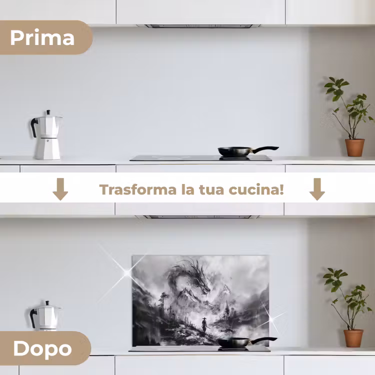 Paraschizzi cucina - Guerriero - Drago - Grigio — 7