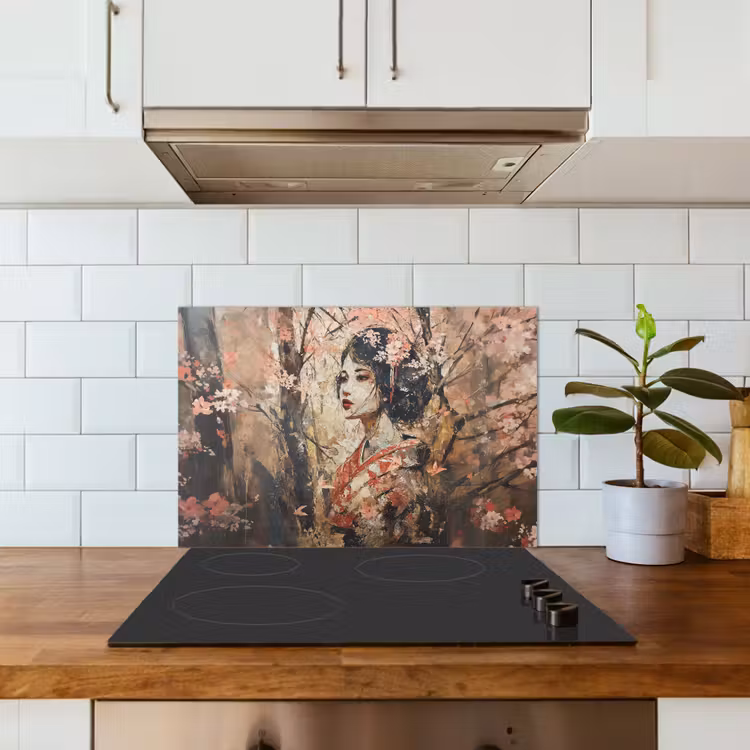 Paraschizzi cucina - Kimono - Donna - alberi di ciliegio — 3