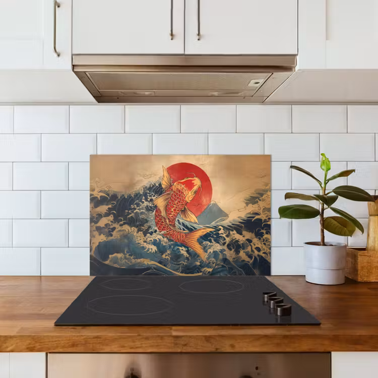 Paraschizzi cucina - Koi - Mare - Onde - Sole — 3