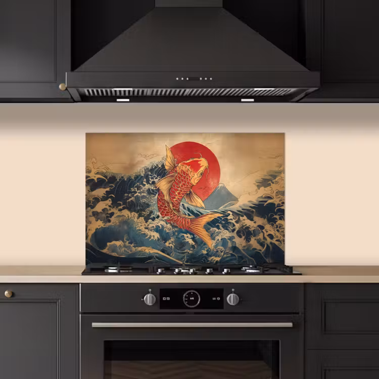 Paraschizzi cucina - Koi - Mare - Onde - Sole — 5