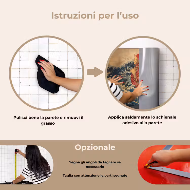 Paraschizzi cucina - Koi - Mare - Onde - Sole — 6