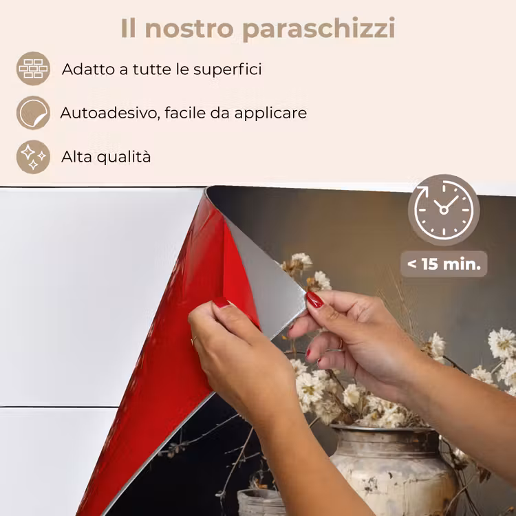 Paraschizzi cucina - Natura morta - Fiori - Bouquet - Vaso - Vino — 4