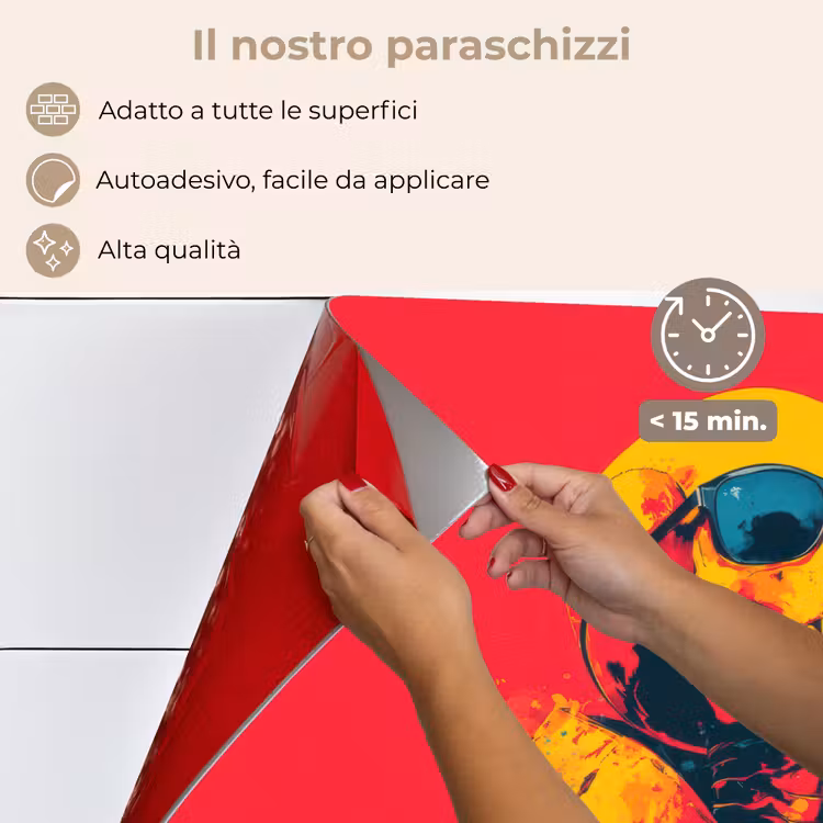 Paraschizzi cucina - Occhiali da sole - Teschio - Giacca - Rosso — 4