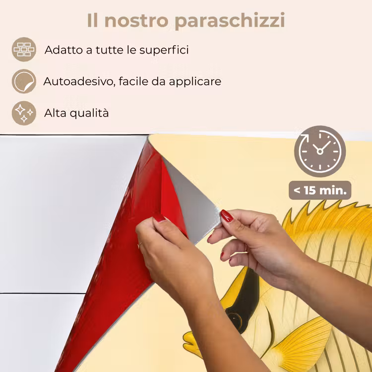 Paraschizzi cucina - Ovale - Pesce - Giallo - Squame — 4