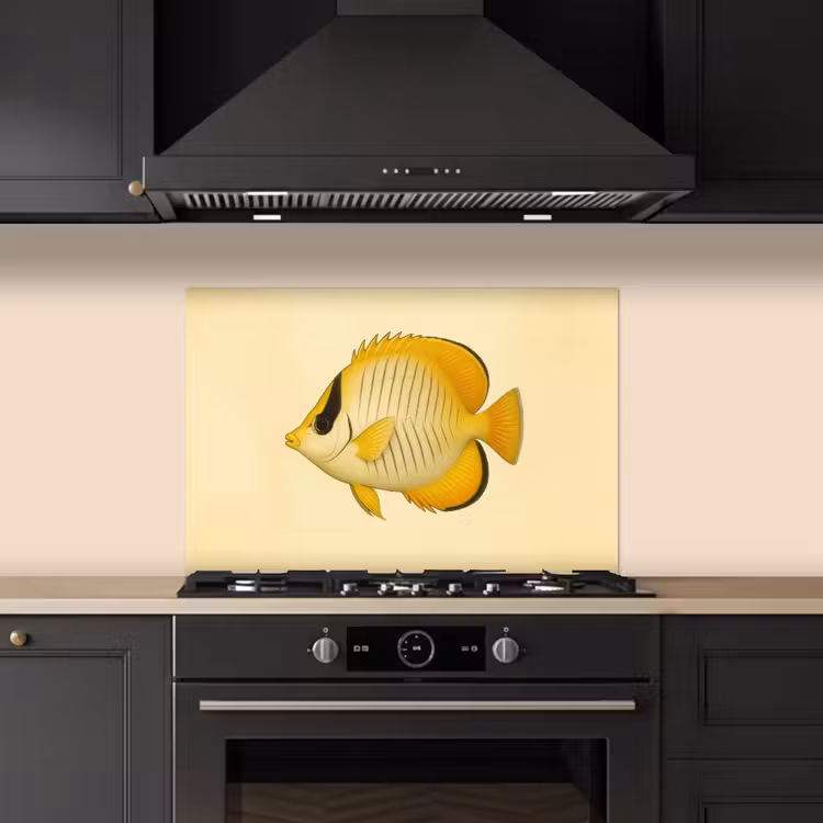 Paraschizzi cucina - Ovale - Pesce - Giallo - Squame — 5