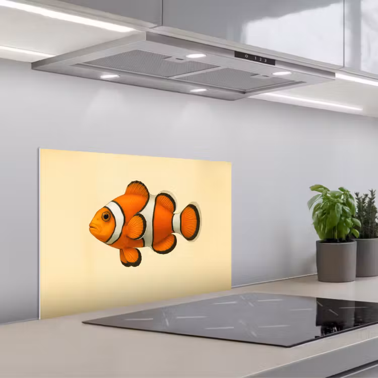 Paraschizzi cucina - Pesce - Arancione - Strisce — 1