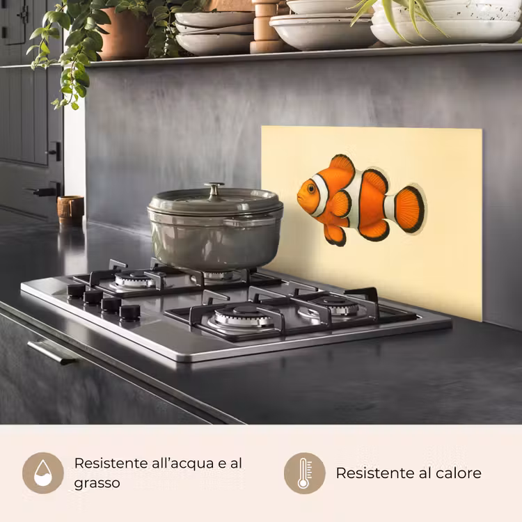 Paraschizzi cucina - Pesce - Arancione - Strisce — 2