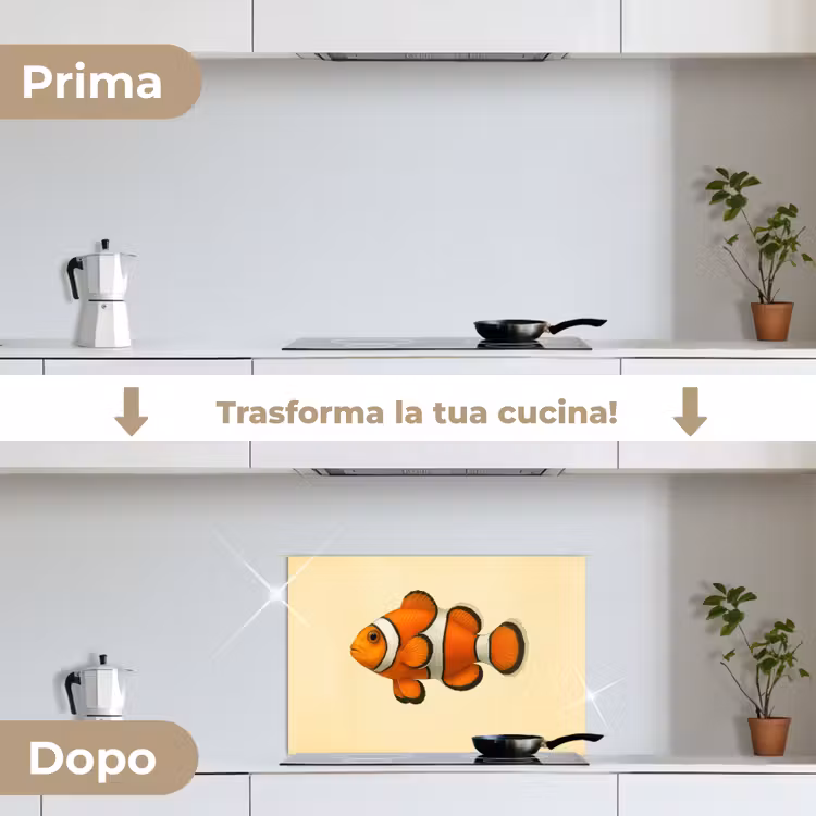 Paraschizzi cucina - Pesce - Arancione - Strisce — 7