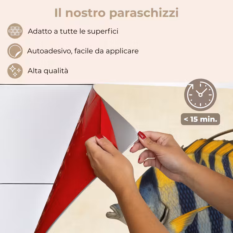 Paraschizzi cucina - Pesce - Decorativo - Pinne - Illustrazione — 4