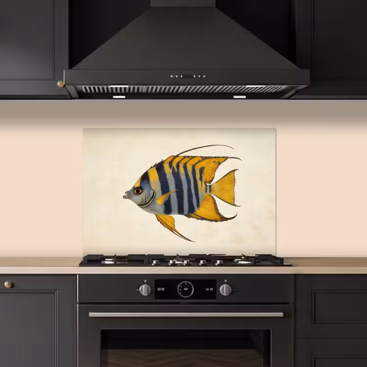 Paraschizzi cucina - Pesce - Decorativo - Pinne - Illustrazione — 5