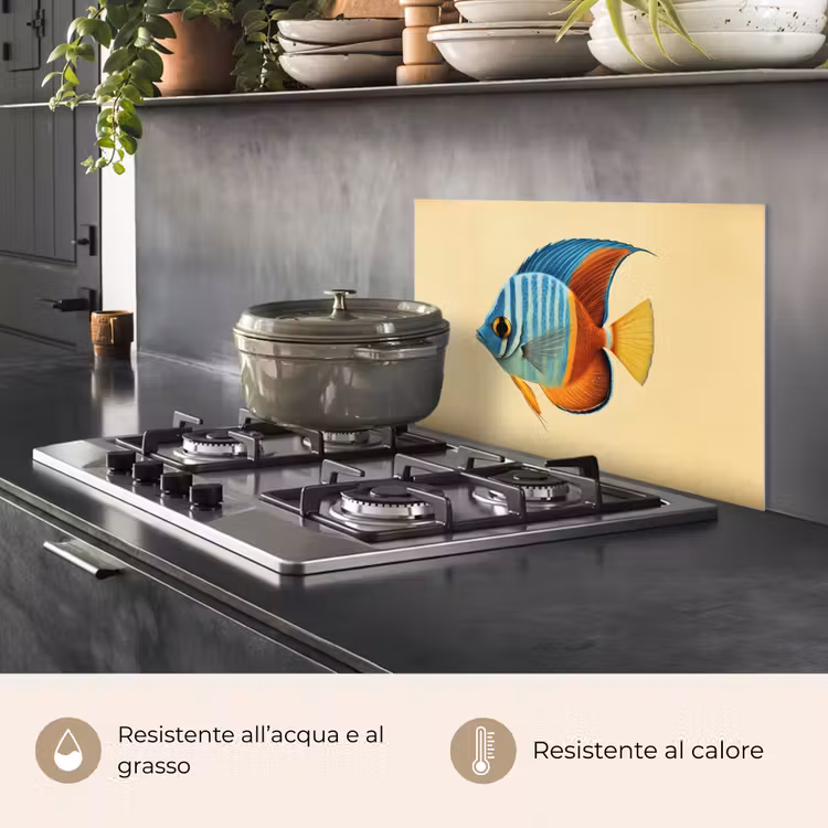 Paraschizzi cucina - Pesce - Pinne - Occhi blu — 2