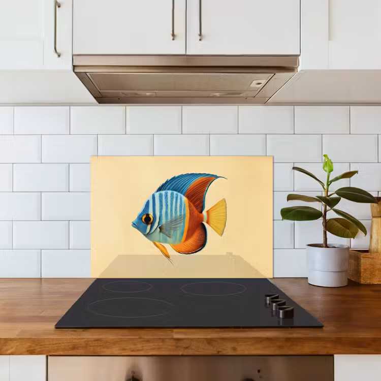Paraschizzi cucina - Pesce - Pinne - Occhi blu — 3