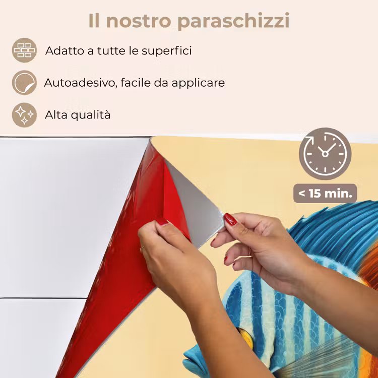 Paraschizzi cucina - Pesce - Pinne - Occhi blu — 4
