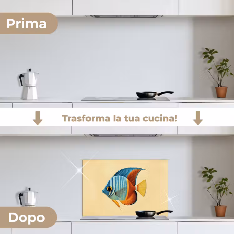 Paraschizzi cucina - Pesce - Pinne - Occhi blu — 7