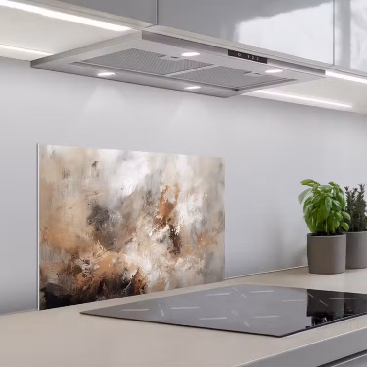 Paraschizzi cucina - Pittura - Astratta - Beige - Arte — 1
