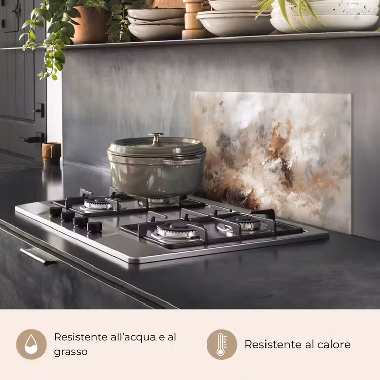 Paraschizzi cucina - Pittura - Astratta - Beige - Arte — 2