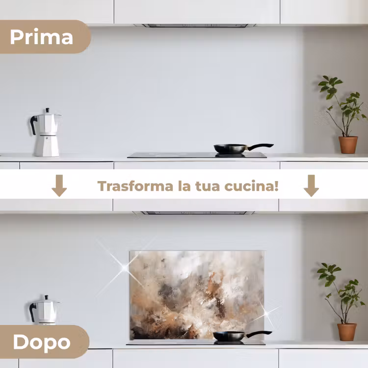 Paraschizzi cucina - Pittura - Astratta - Beige - Arte — 7