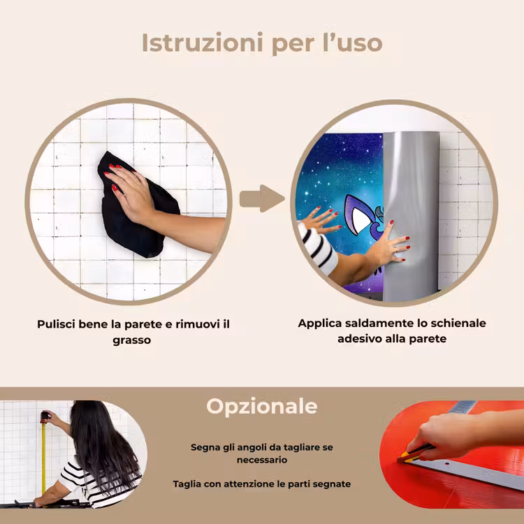 Paraschizzi cucina - Unicorno - Cielo stellato - Blu — 6