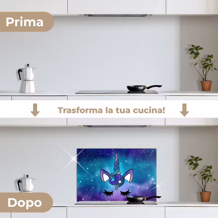 Paraschizzi cucina - Unicorno - Cielo stellato - Blu — 7