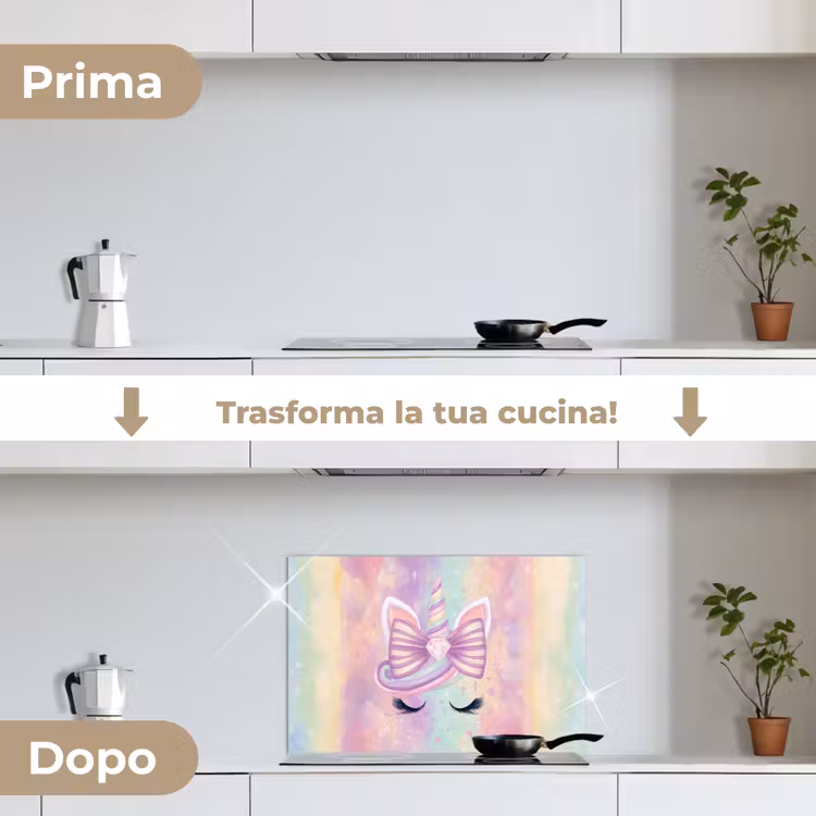 Paraschizzi cucina - Unicorno - Glitter - Arcobaleno - Pastello — 7