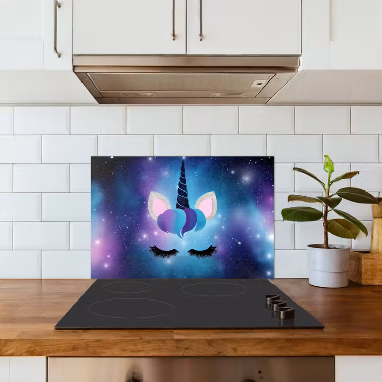 Paraschizzi cucina - Unicorno - Stelle - Blu — 3