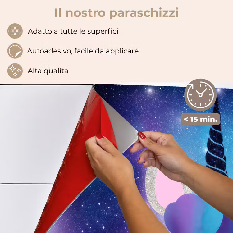 Paraschizzi cucina - Unicorno - Stelle - Blu — 4