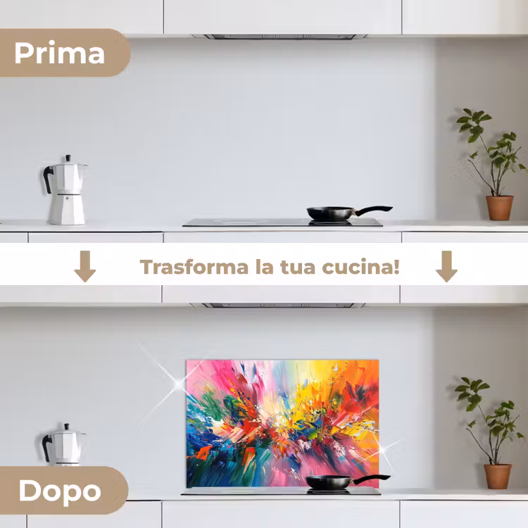 Paraschizzi cucina - Vernice - Colorata - Esplosione — 7
